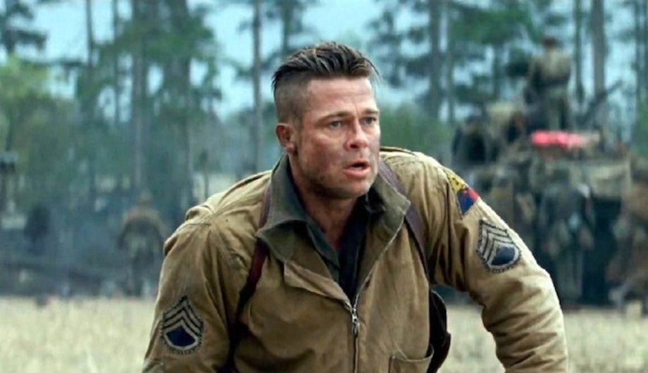 Brad Pitt Fury haircut
